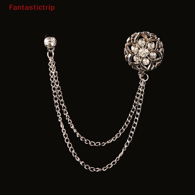 Ghim Cài Áo Hình Vương Miện Đính Pha Lê Tua Rua Thời Trang Cho Nam Nữ