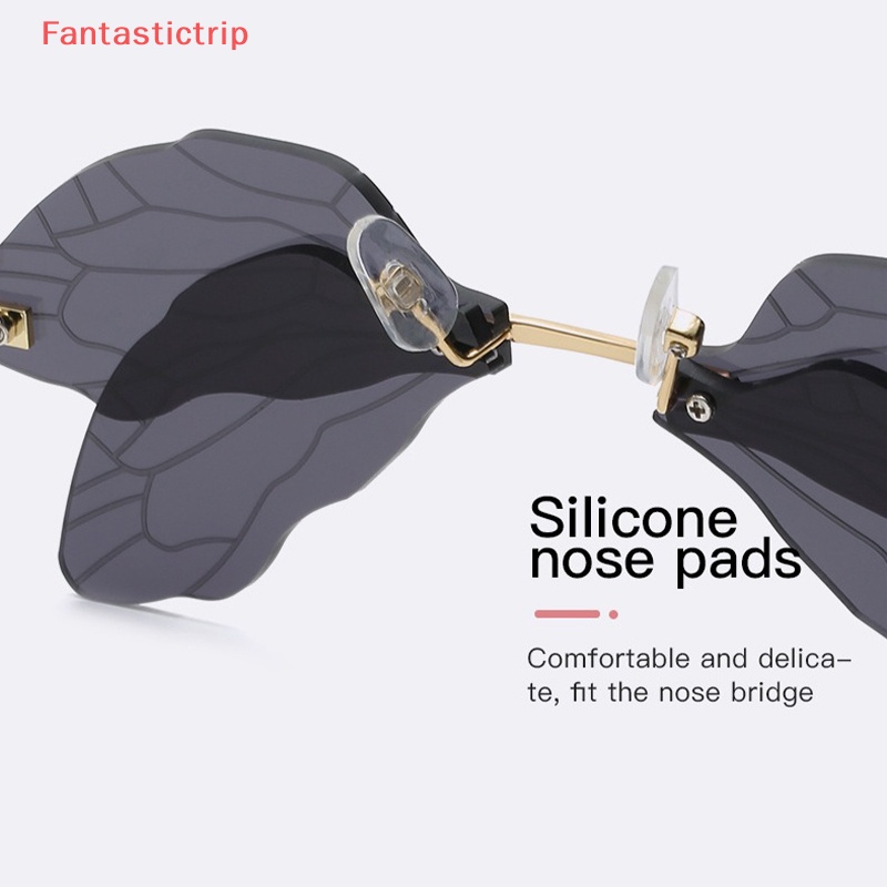 1 Kính Mát Không Gọng Hình Chuồn Chuồn Nhiều Màu Sắc Thời Trang Cho Nữ