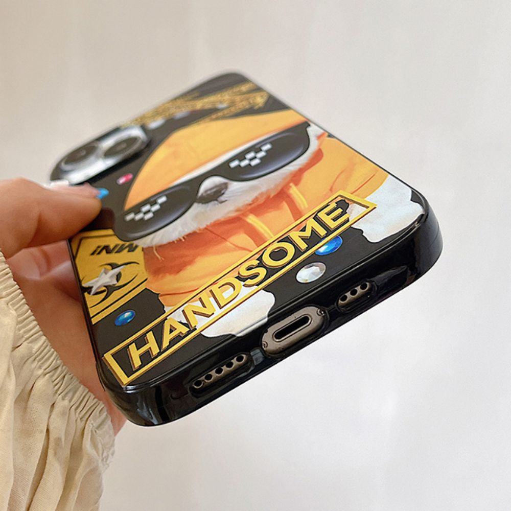 Ốp Điện Thoại TPU Mềm Siêu Mỏng Họa Tiết Mèo Đeo Kính Mát Cho IPhone 14 Pro Max 13 12 11 Pro Max