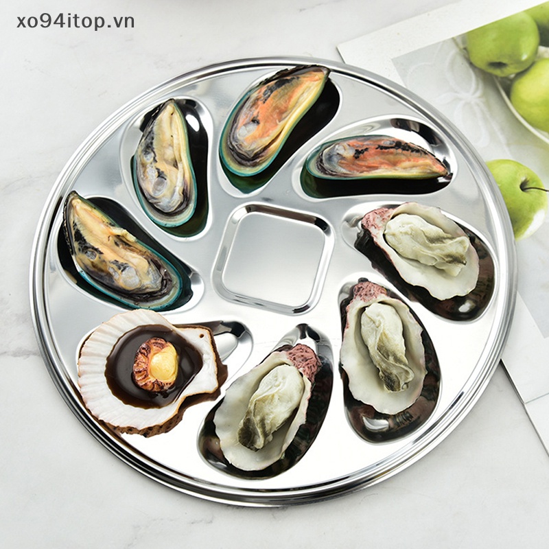 Đĩa Đựng Thức Ăn 8 Ngăn Bằng Thép Không Gỉ