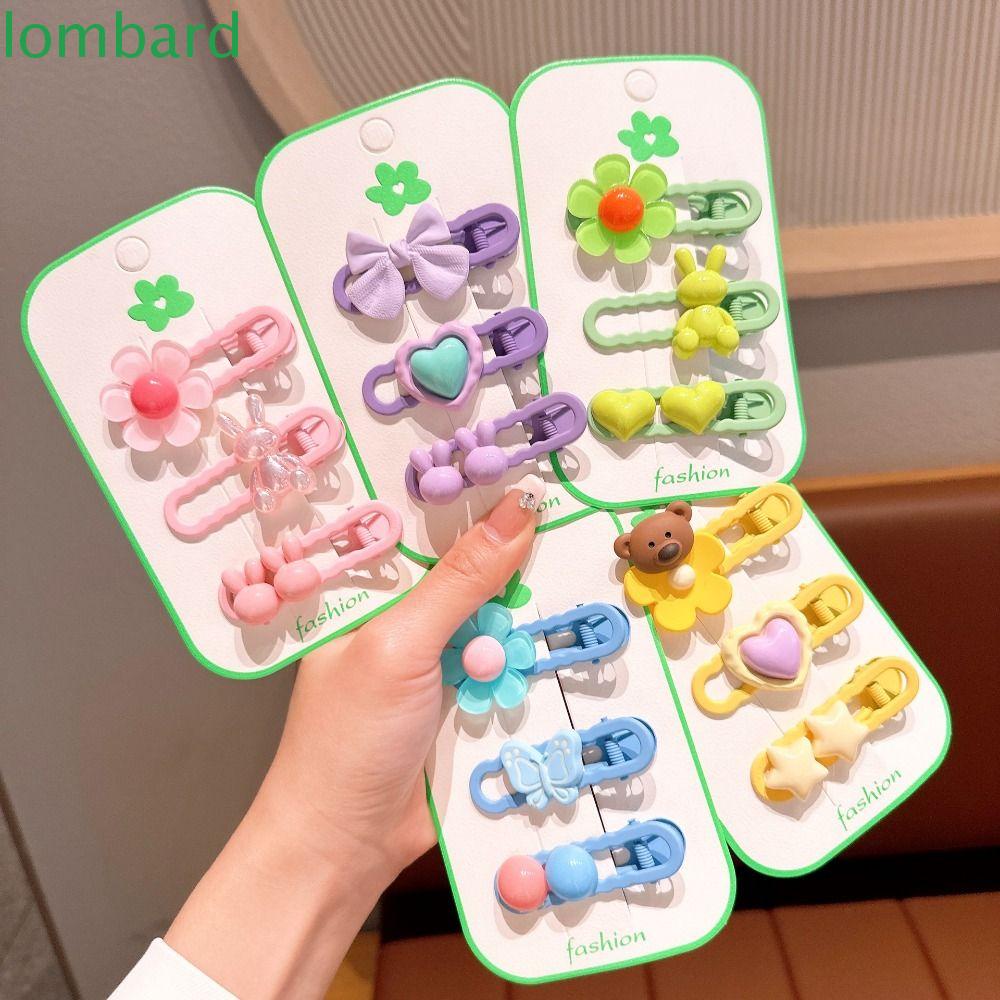 Kẹp Tóc Mái Hình Nơ / Gấu Hoạt Hình Dễ Thương Cho Bé Gái