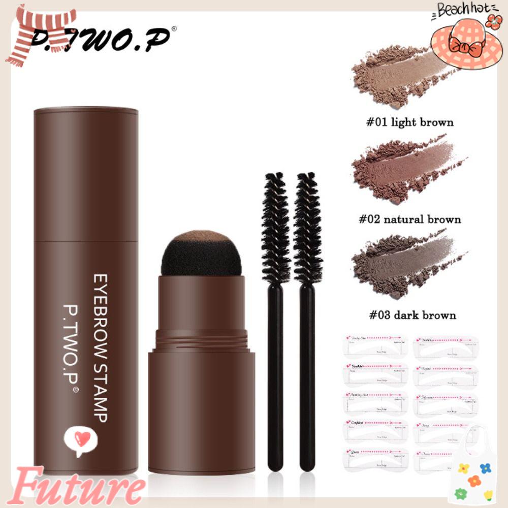 Bộ Dụng Cụ Tạo Hình Trang Điểm Lông Mày Lâu Trôi ​ Bút Kẻ Lông Mày Dạng Đóng Dấu Chống Nước Tiện Dụng