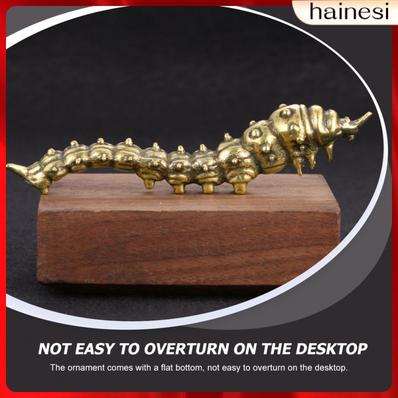 Mô Hình Con Sâu Bằng Đồng Thau Để Bàn Trang Trí