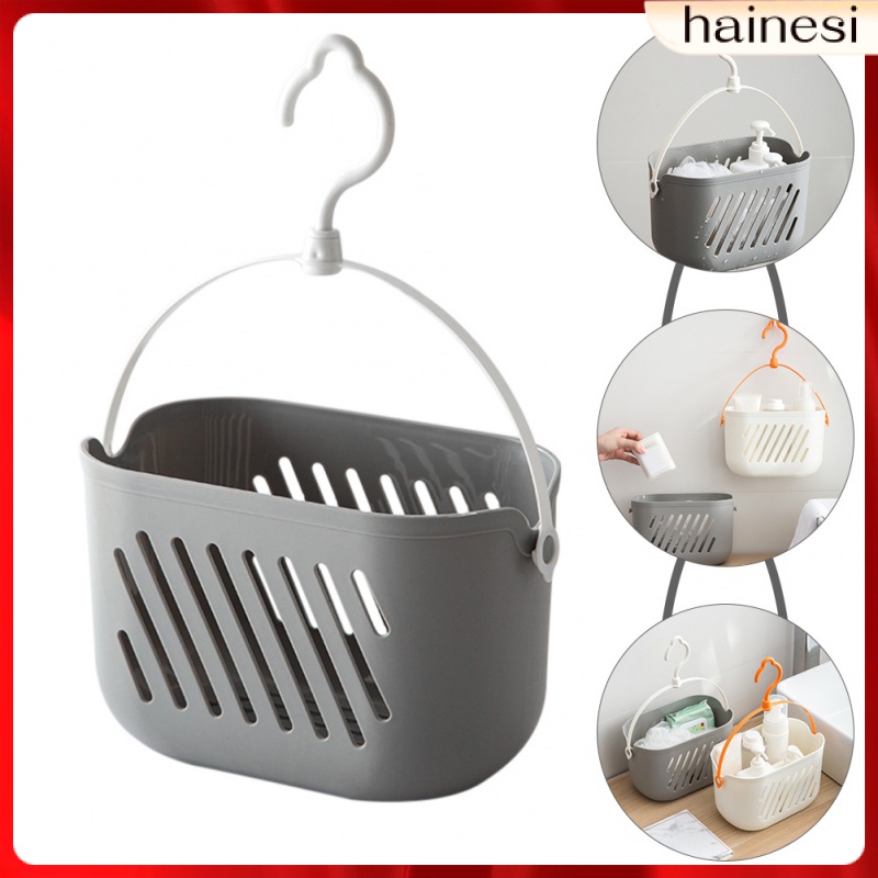Giỏ Đựng Đồ Dùng Gắn Tường Kèm Móc Treo Tiện Dụng Cho Nhà Tắm