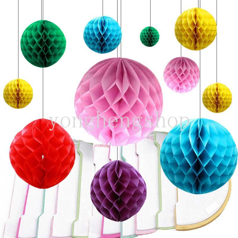 Set 5 Quả Cầu Giấy 15cm Dùng Để Trang Trí Tiệc Cưới / Sinh Nhật