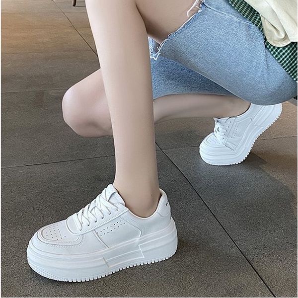 Giày Thể Thao Da Đế Dày Thời Trang Hàn Quốc Cho Nữ