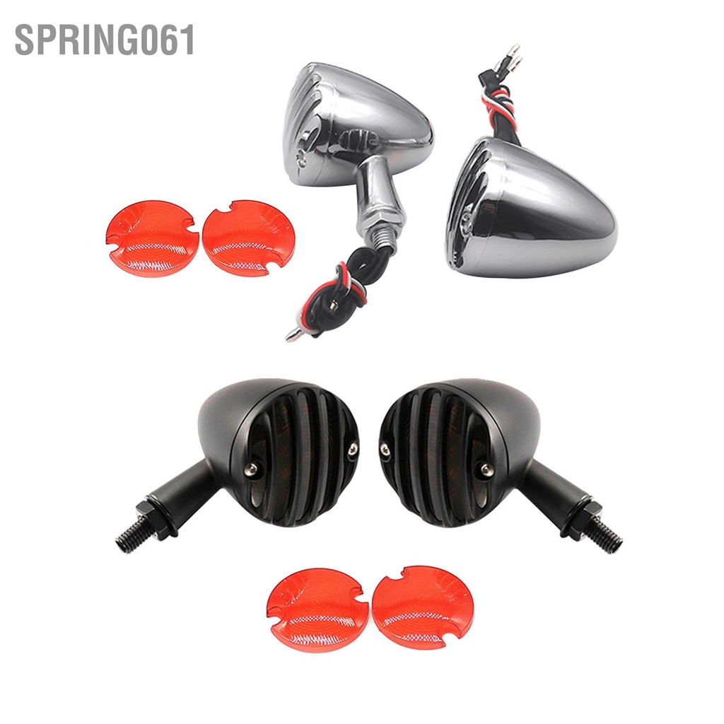 Spring061 Đèn báo rẽ phía trước Chống nước Độ sáng cao va đập bền LED Tín hiệu cho xe máy