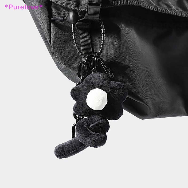 Móc Khóa Hình Bông Hoa Màu Đen Mềm Mại Xinh Xắn Mới