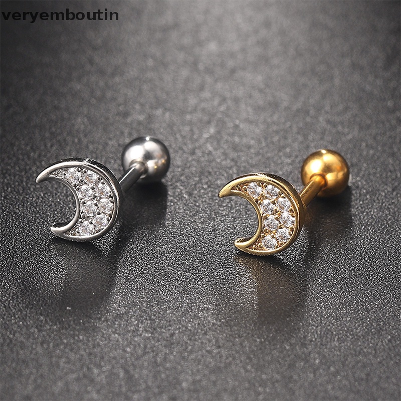 1 Khuyên Tai Dạng Xoắn Ốc Đính Đá Zircon