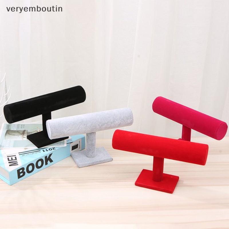 Giá Đỡ Trưng Bày Trang Sức Hình Chữ T Bằng Nhung Chất Lượng Cao