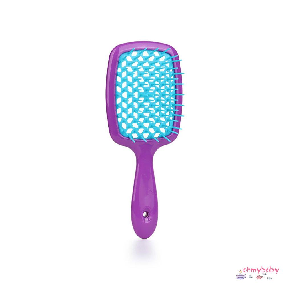 [Ready] Chống Tĩnh Điện Bàn Chải Tóc Tay Cầm Tháo Gỡ Lược Tắm Mạ Detangling Massage Rối [Z/9]