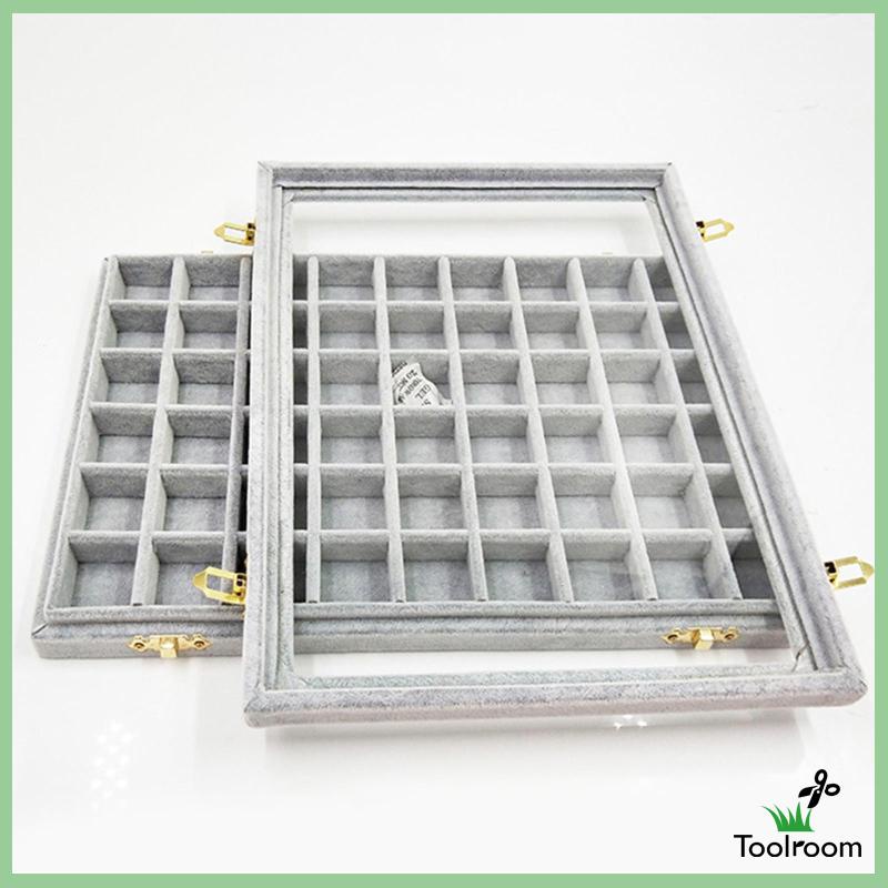 Giá Đỡ Trưng Bày Trang Sức Bằng Nhung 12 / 12 Ngăn