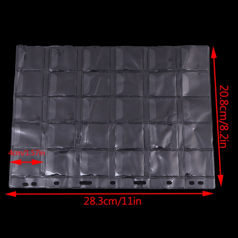 1 Tờ 30 Ngăn Đựng Tiền Xu Sưu Tầm Bằng Nhựa Tiện Dụng