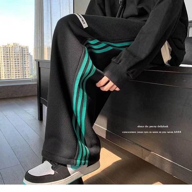 Quần Thể Thao Ống Rộng Thời Trang Mùa Xuân Hàn Quốc Dành Cho Nam Và Nữ