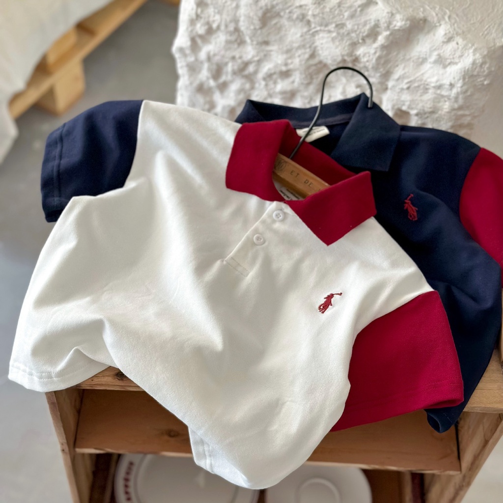 Áo Polo bé trai thêu CHÚ NGỰA cực xinh BAOBAO KIDS áo có cổ cho bé họa tiết ngộ nghĩnh