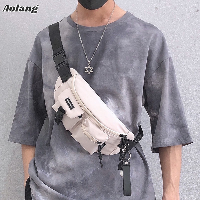 Aolang Túi Đeo Chéo Phong Cách Đường Phố Nhật Bản Cá Tính Cho Nam