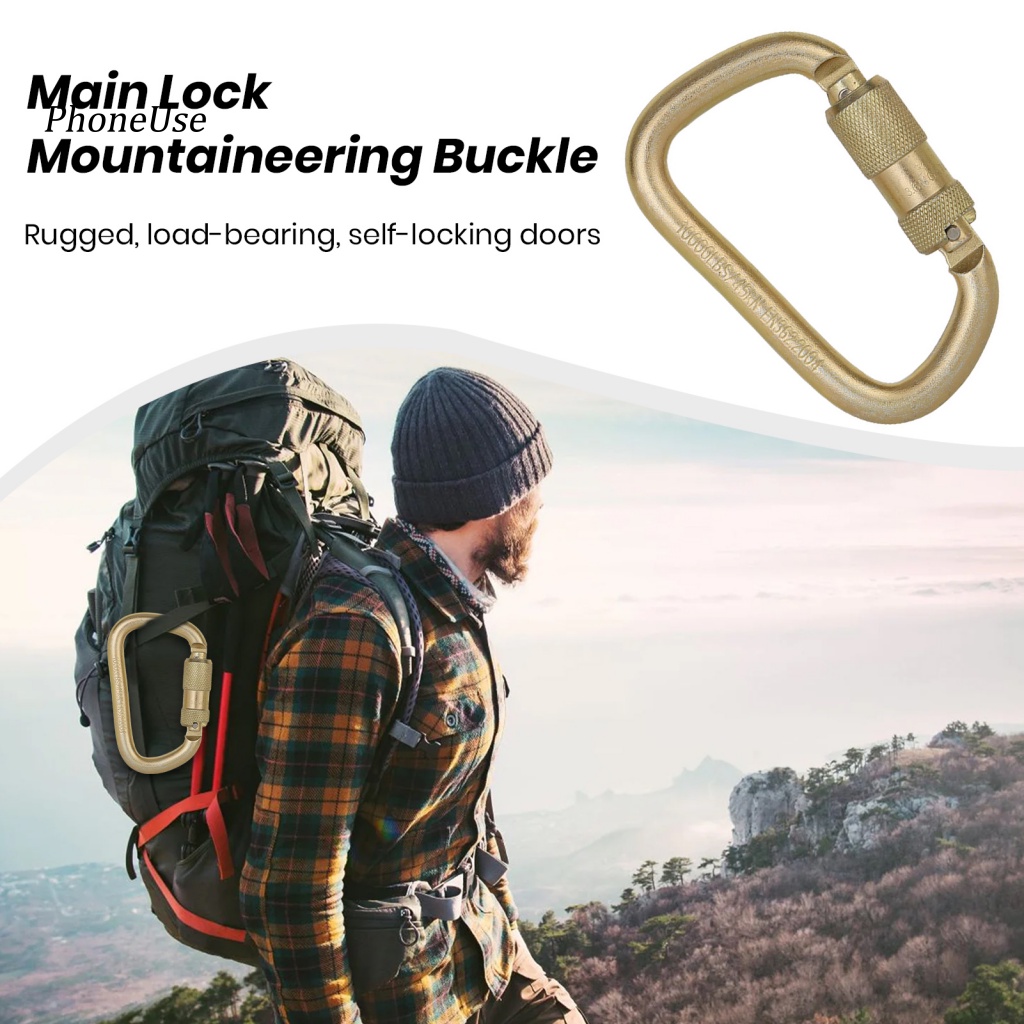 Pu Móc Khóa Carabiner Chịu Tải Nặng Chống Mòn Chịu Được Sức Nặng Đa Năng