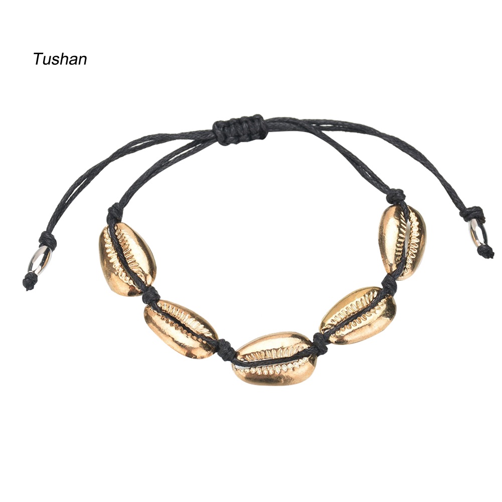 Vòng Đeo Tay Chuỗi Hạt Gắn Vỏ Sò Thời Trang Cho Nữ