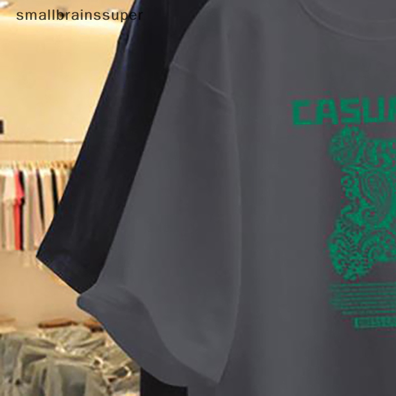 Áo Thun Ngắn Tay Cổ Tròn Dáng Rộng In Hình Gấu Hoạt Hình Thời Trang Mùa Hè Giản Dị Dành Cho Nữ SBS