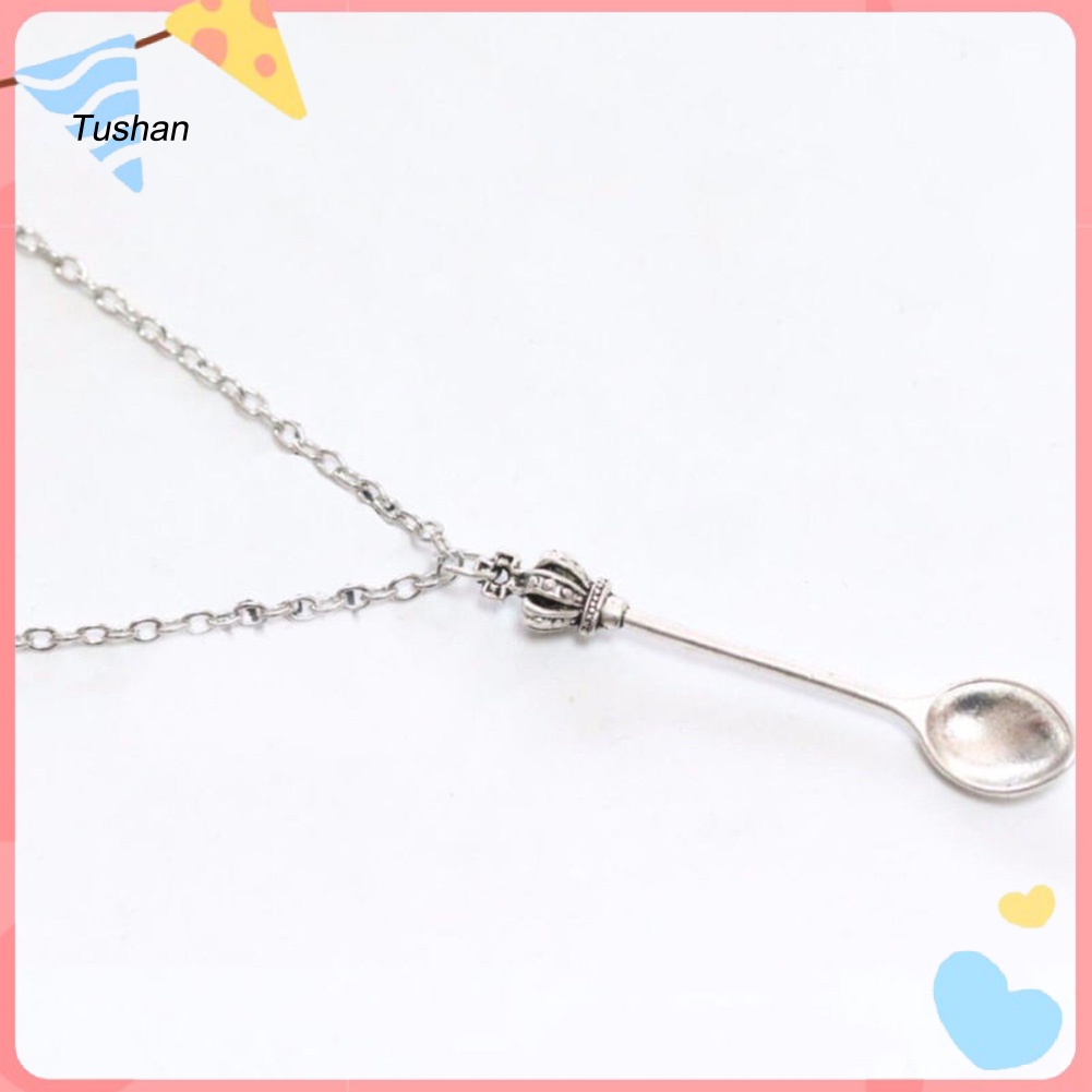 Vòng cổ Hợp Kim Mặt Hình Muỗng Trà / Vương Miện Thời Trang