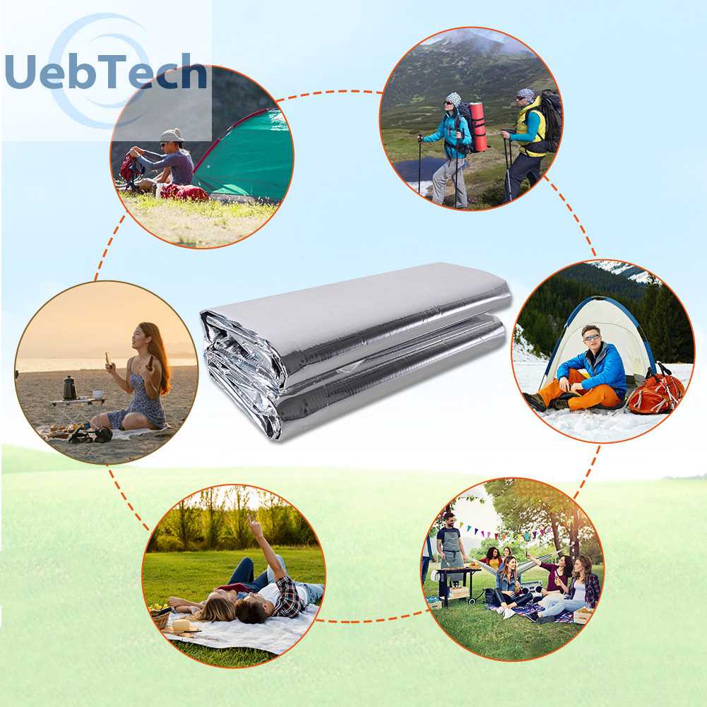 Thảm Trải Bãi Biển Bằng Lá Nhôm PE Đa Năng Có Thể Gấp Gọn