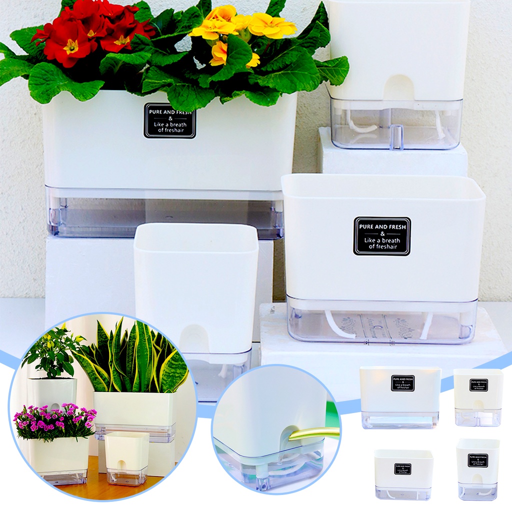 Chậu Trồng Cây Tự Động Bằng Dây Cotton Bện Có Giác Hút Tiện Dụng