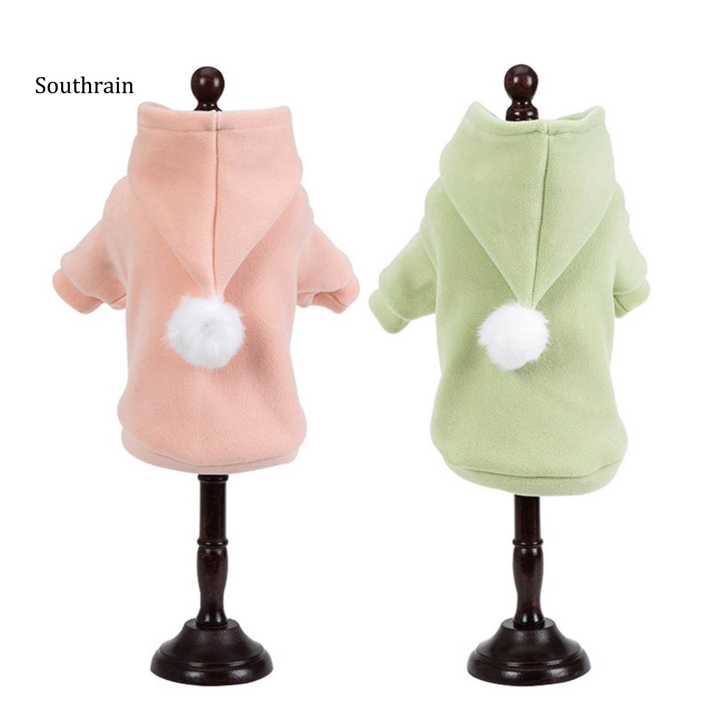 Áo Hoodie Chui Đầu Giữ Ấm Màu Trơn Dễ Thương Thân Thiện Với Da Mùa Thu Cho Thú Cưng