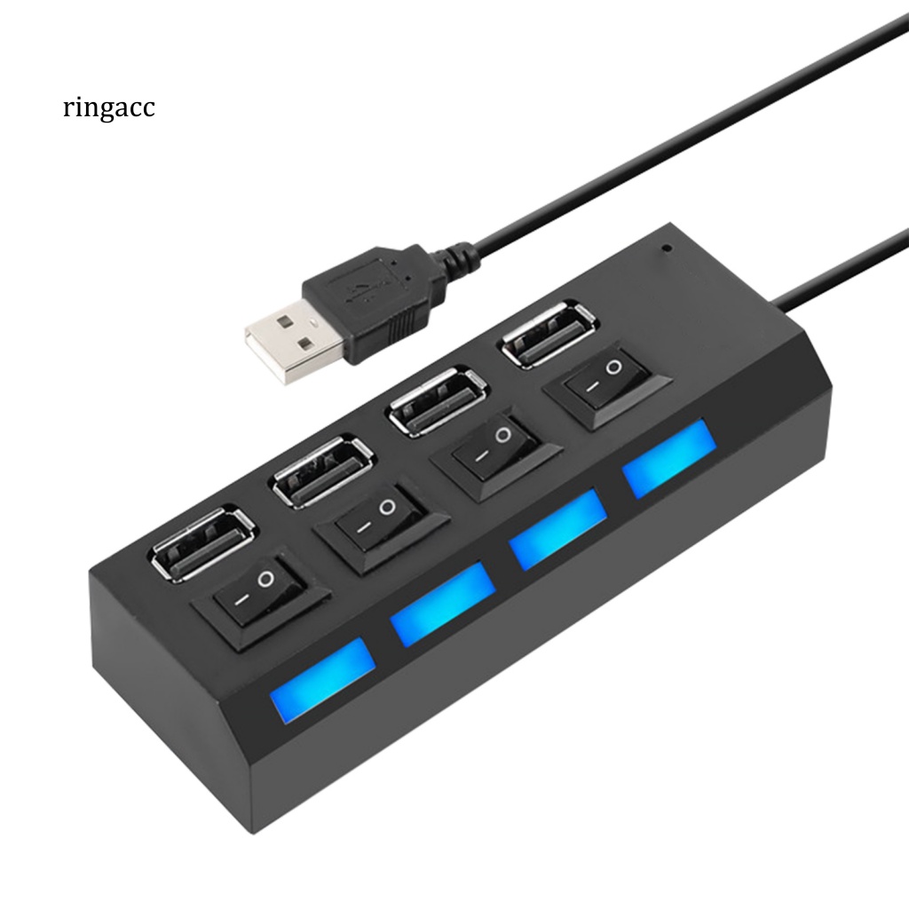 Bộ Chia 4 Cổng USB 2.0 Bằng Kim Loại Tiện Dụng Cho Máy Tính