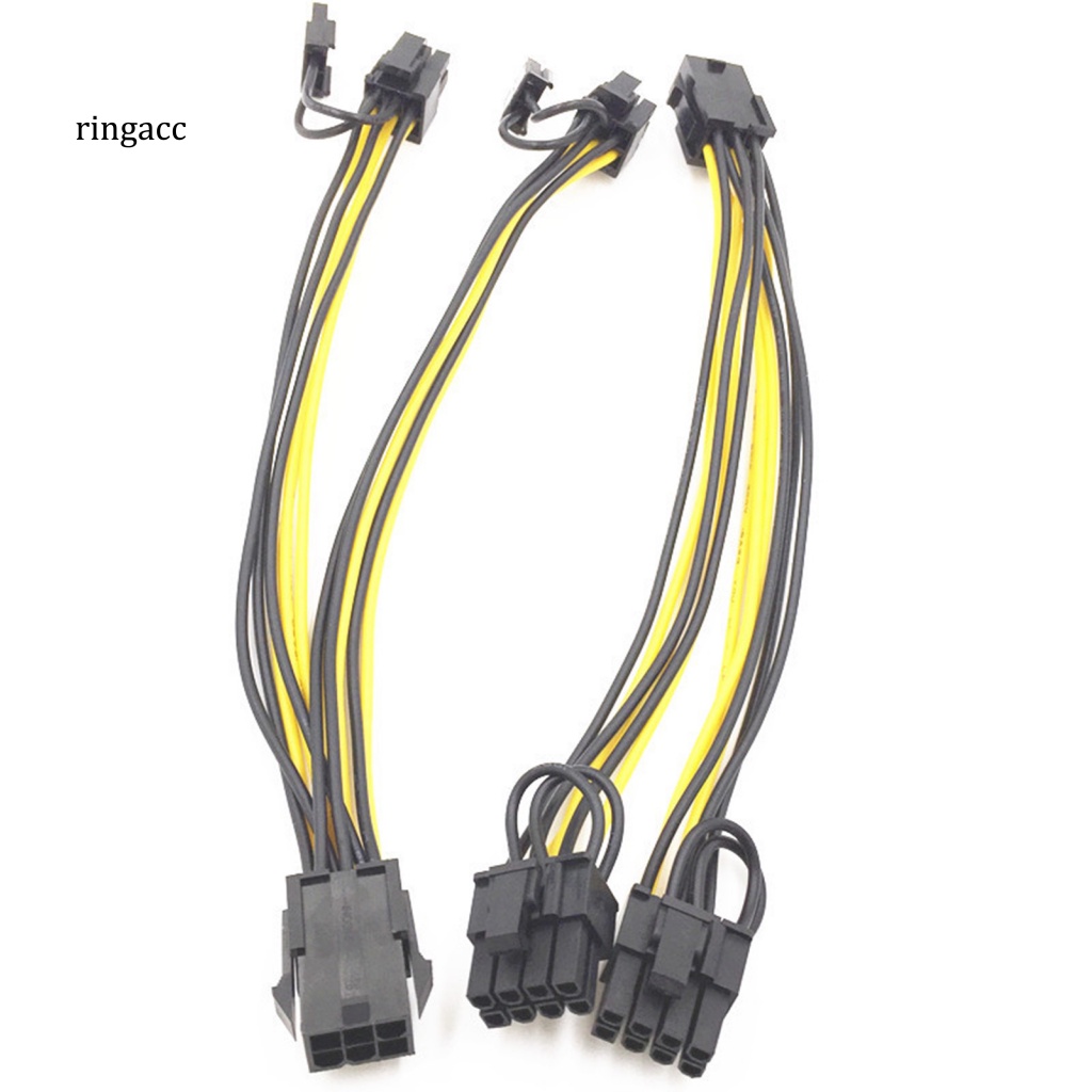 Dây Cáp Mở Rộng Chuyển Đổi Nguồn Điện 20cm 6Pin Sang Dual 8Pin Dành Cho Máy Tính PC