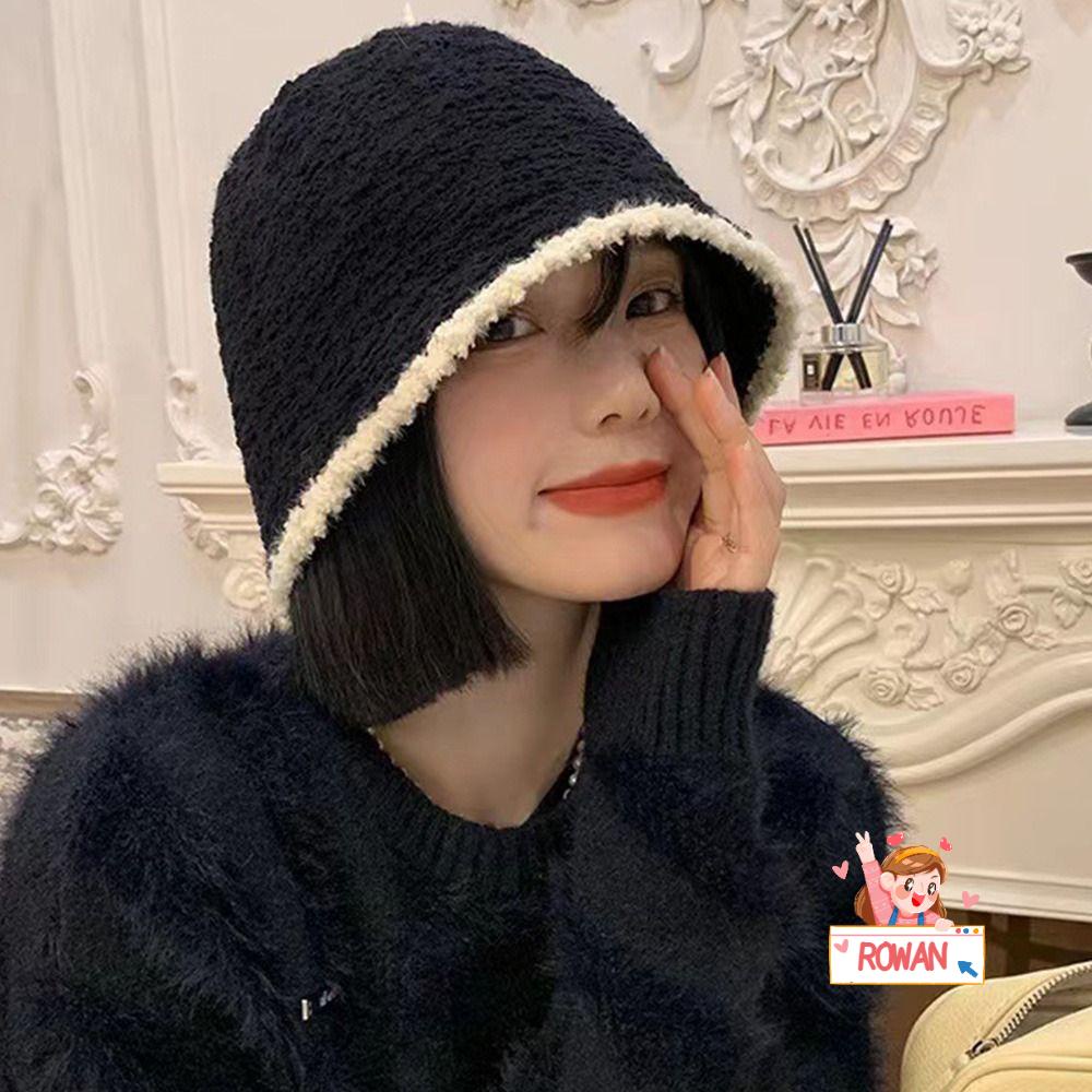 Mũ Bucket Dệt Kim Phối Ren Mềm Mại Co Giãn Thời Trang Dành Cho Nữ