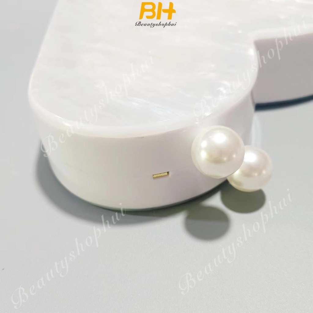 Túi Đeo Chéo Vai Bằng Acrylic Đính Ngọc Trai Hình Trái Tim Sáng Tạo Thời Trang Đi Biển Dành Cho Nữ