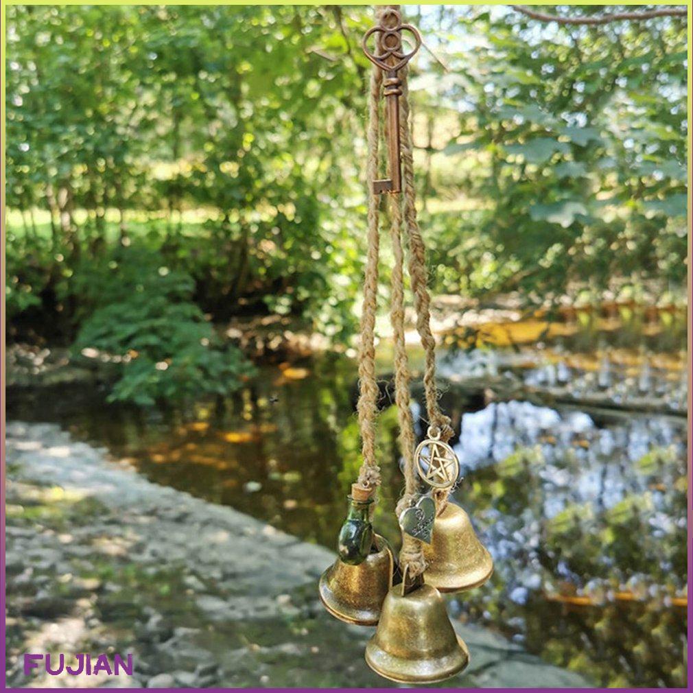 Blessing Bells 3Pcs/Set Unique Wind Chimes Pendants Amulet Evil Spirit Witch Home Wall Hanging Witchcraft