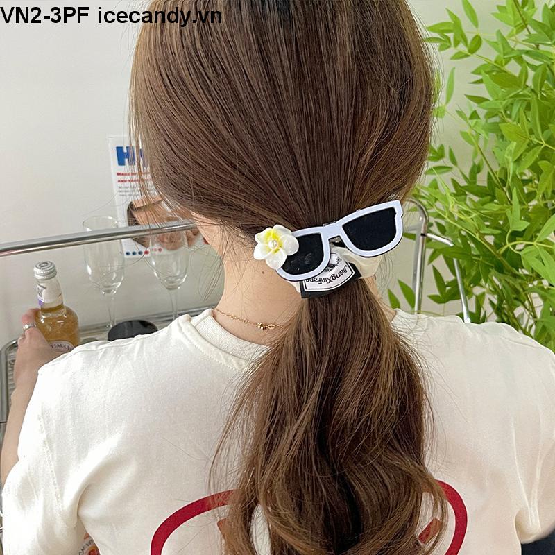 🥟ice🥟Dây Buộc Tóc Vải Gạc Cỡ Lớn Phong Cách Hàn Quốc Dễ Thương Cho Nữ