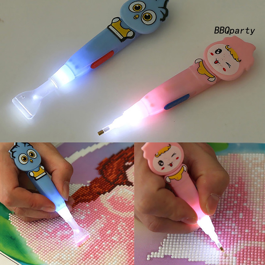 Bút Đèn LED Hoạt Hình 5D Tự Làm Tranh Đính Đá Thủ Công