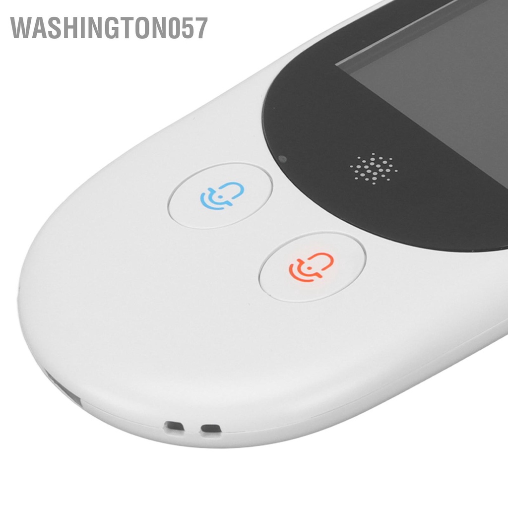 Washington057 Thiết bị phiên dịch ngôn ngữ Màn hình cảm ứng 2.4in Thời gian thực Dịch hai chiều Trình giọng nói thông minh di động