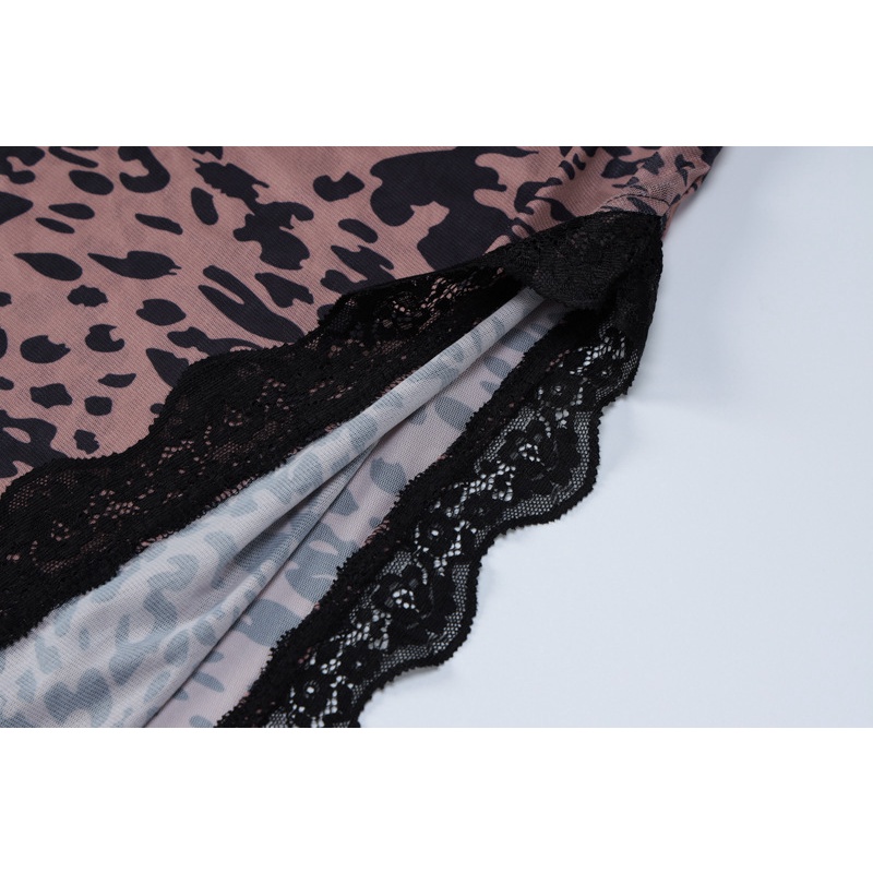 Đầm Hai Dây Xẻ Tà In Họa Tiết Da Báo Thời Trang Quyến Rũ Cho Nữ