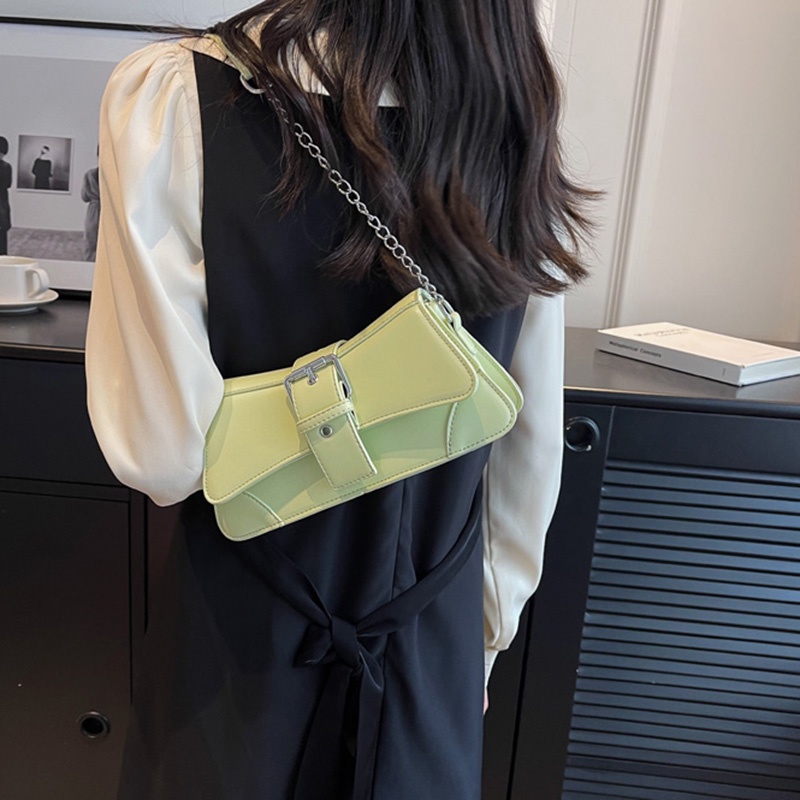 Túi đeo dưới cánh tay Hình Vuông Cỡ Nhỏ Phối Dây Đeo Sợi Xích Phong Cách Cổ Điển Thời Trang Cho Nữ