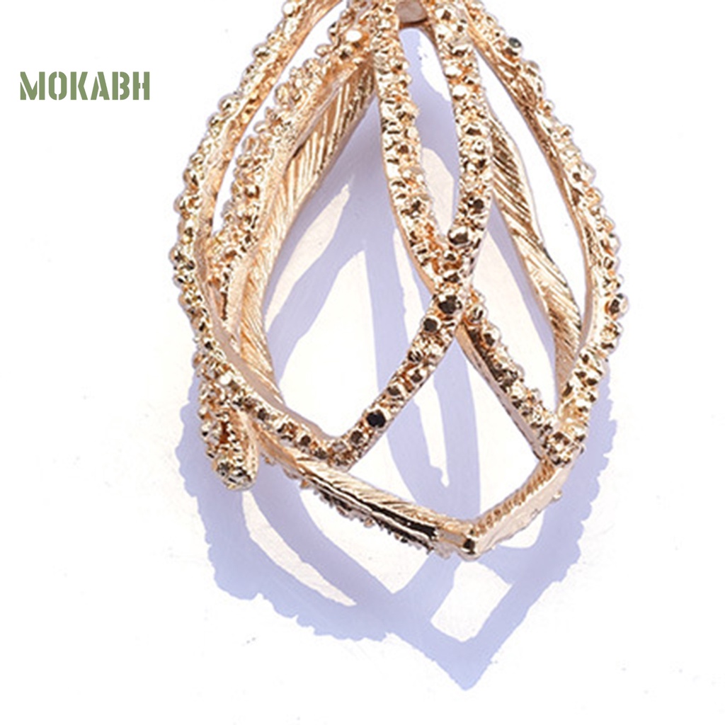 1 Đôi Bông Tai Kim Loại Hình Hoa Phong Cách Vintage Dành Cho Nữ