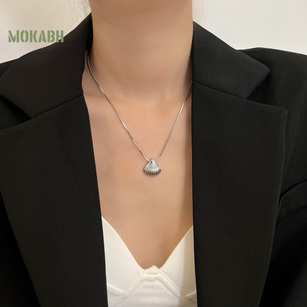 Vòng cổ Mặt Hình Vỏ Sò Tinh Tế Mạ Điện Thời Trang Công Sở