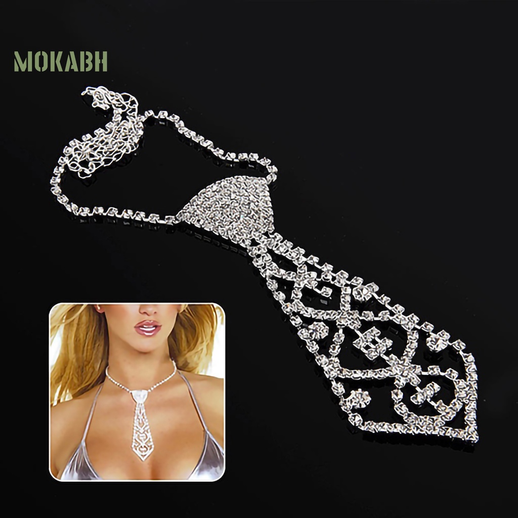 Vòng cổ Mặt Hình Cà Vạt Đính Đá Thời Trang Cho Nam Và Nữ