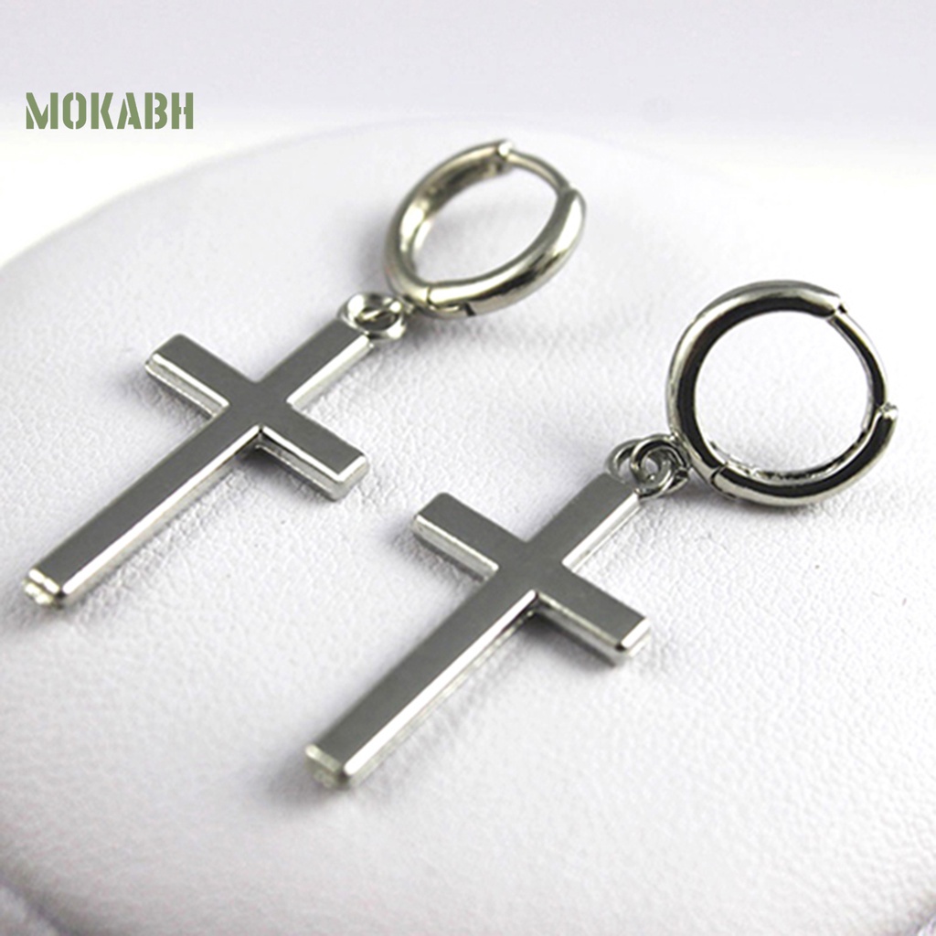 Bông Tai Hình Chữ Thập Bằng Hợp Kim Không Phai Màu Tinh Tế Thời Trang Dự Tiệc Cho Nữ