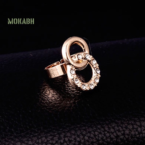 Bộ Trang Sức Gồm Vòng cổ / Nhẫn / Bông Tai / Vòng Tay Đính Pha Lê Sang Trọng Cho Cô Dâu