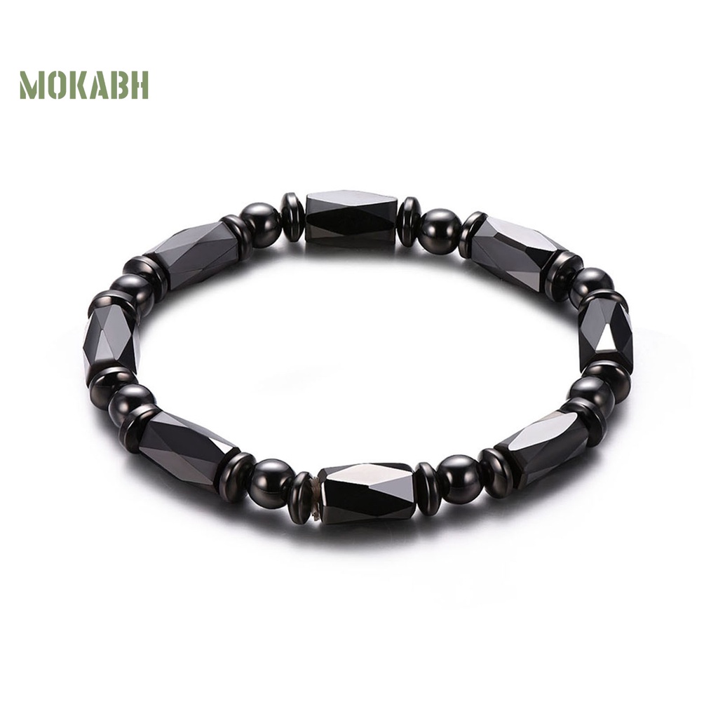 Vòng Tay Chuỗi Hạt Đá Hematite Nhân Tạo Thời Trang Cho Nam Và Nữ