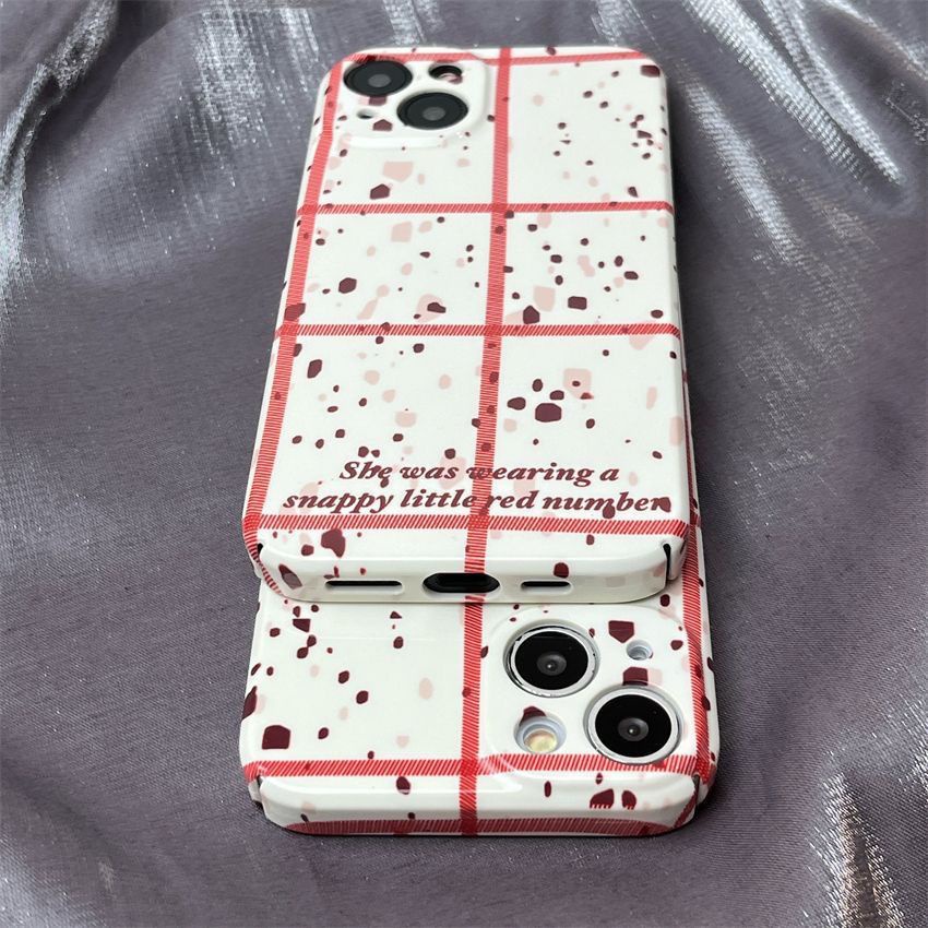 Ốp Điện Thoại Cứng In Hình Cô Gái Màu Đỏ Cho Iphone Xs xs1213 11 promax xr 14 YU5R