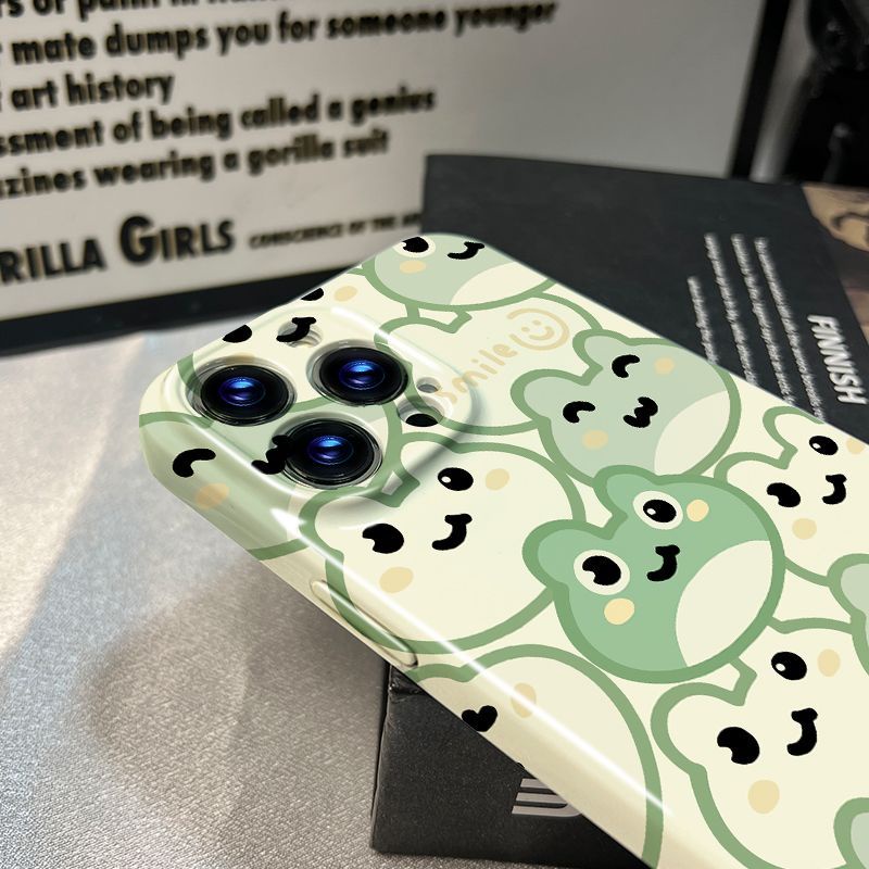 Ốp Điện Thoại Cứng Hình Ếch Dễ Thương Cho iPhone14promax 12XR / 11 8