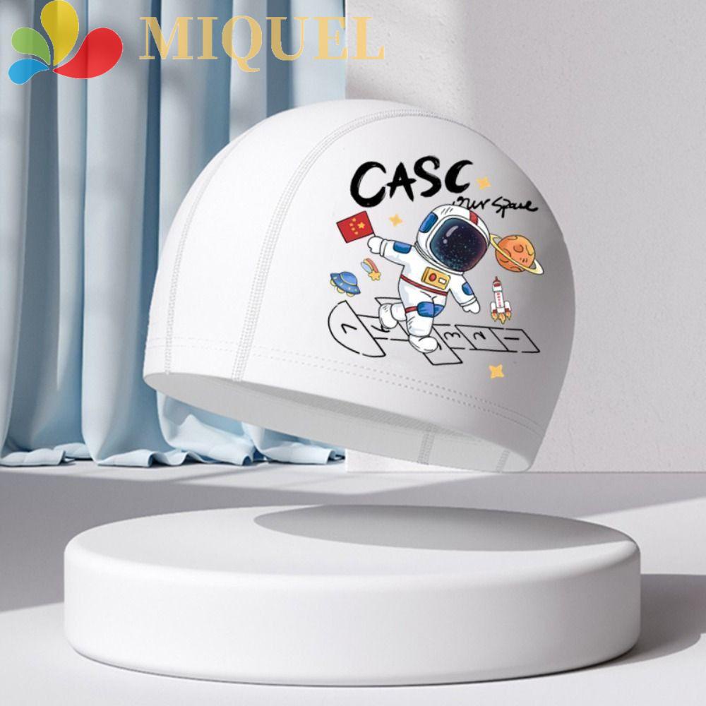 Mũ Bơi Da PU Bảo Vệ Tai Chất Lượng Cao Hình Phi Hành Gia Cho Bé