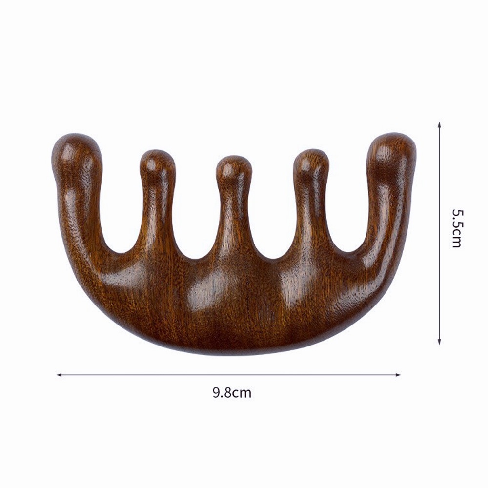 Lược gỗ đàn hương mát xa da đầu dành cho cả nam và nữ tặng kèm túi gấm cao cấp lược massage đả thông kinh lạc