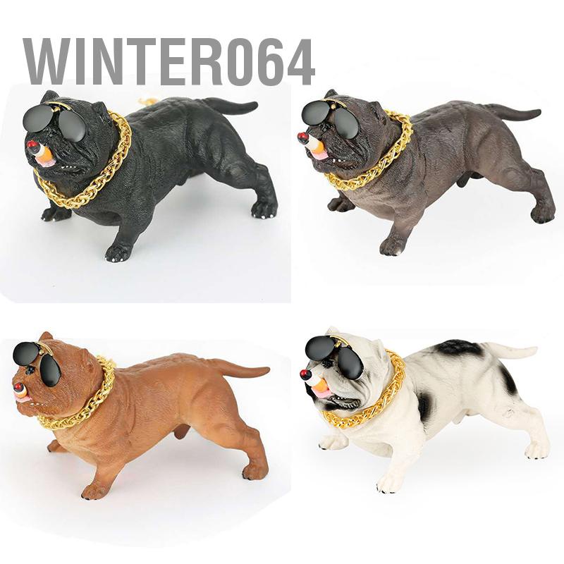 Winter064 Chó In Hình Hoa Lá Nhựa Mô Phỏng Tinh Tế Tượng Trang Trí Nội Thất Ô Tô Bảng Điều Khiển Vật