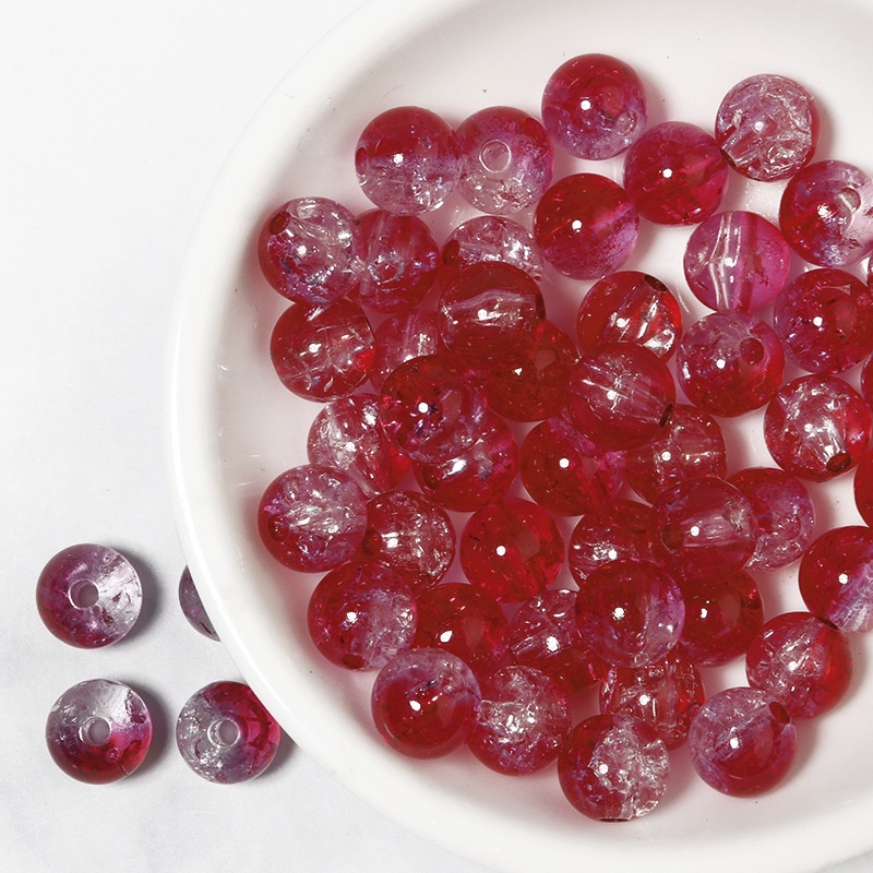 Set 50 Hạt Nhựa Acrylic Trong Suốt Hình Bông Hoa 8 / 10 / 12mm Làm Đồ Trang Sức Thủ Công