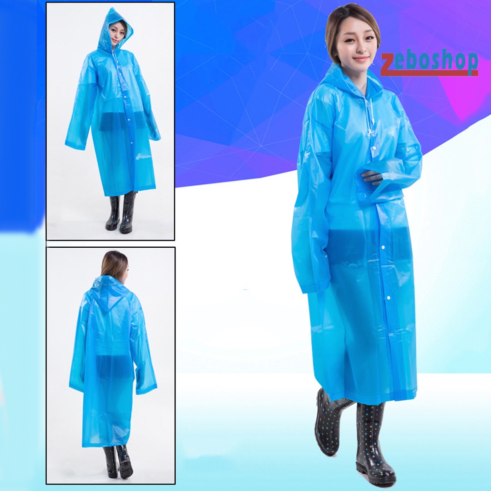 Áo Mưa Thể Thao Unisex Có Mũ Trùm Dùng Một Lần